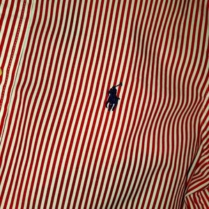 Ralph Lauren Polo XL (18-20) burgundy / wine stripe